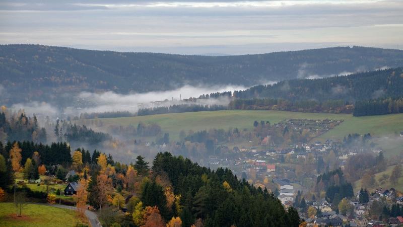 Podzimní výhled na Klingenthal | Krušnohorci